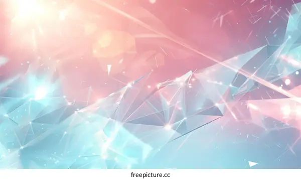 Pink and Blue Geometric Shapes Abstract Background