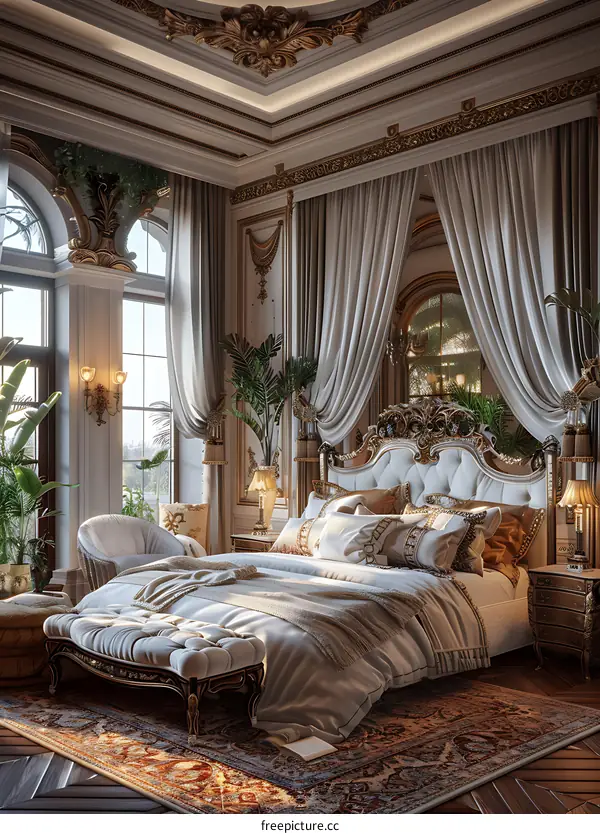 European-style luxury bedroom