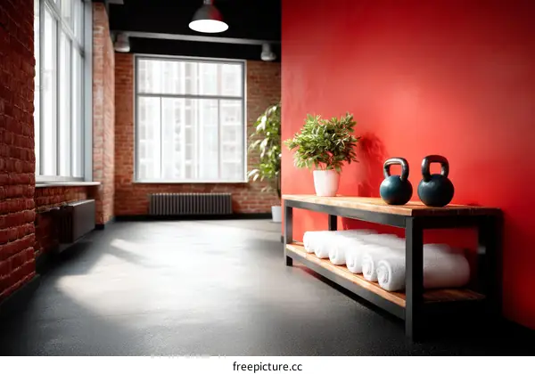 Modern Industrial Fitness Gym Interior Design