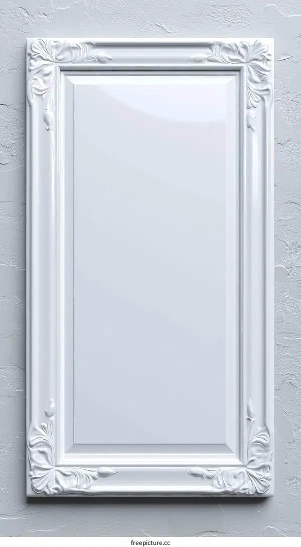 Elegant White Picture Frame Mockup
