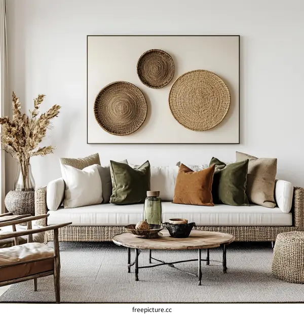 Modern Boho Living Room Decor Design