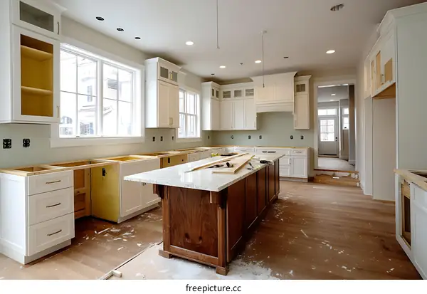 Modern Kitchen Under Construction