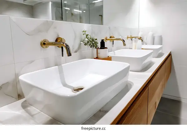 Modern Minimalist Bathroom Sink and Faucet
