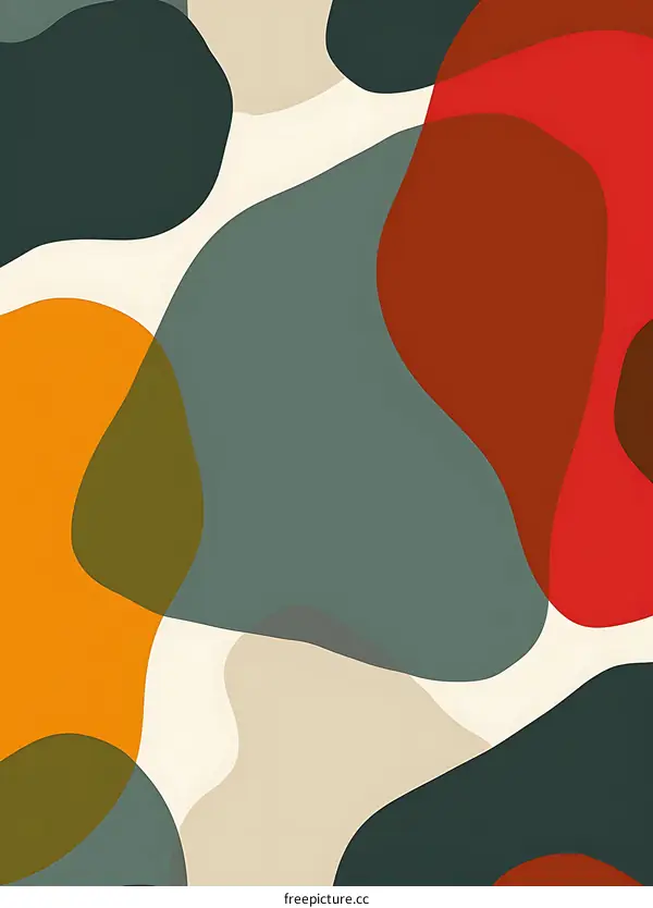 Abstract Colorful Organic Shapes Background