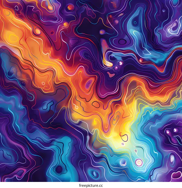 Abstract Colorful Fluid Art Background