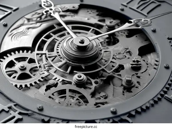 Detailed Mechanism of a Vintage Clock