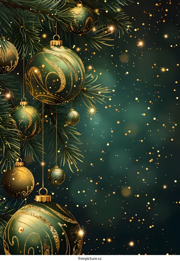 Christmas tree decorated with Christmas decorations