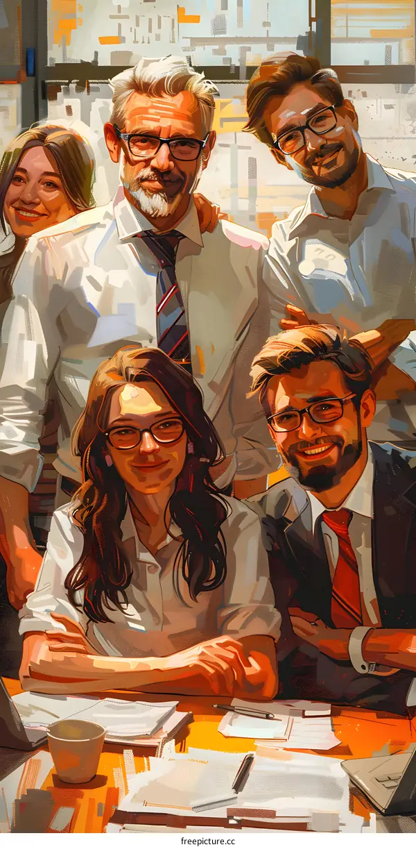 A group of business professionals in a meeting