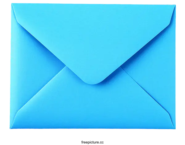 [Transparent Background PNG]Closeup of a Light Blue Envelope