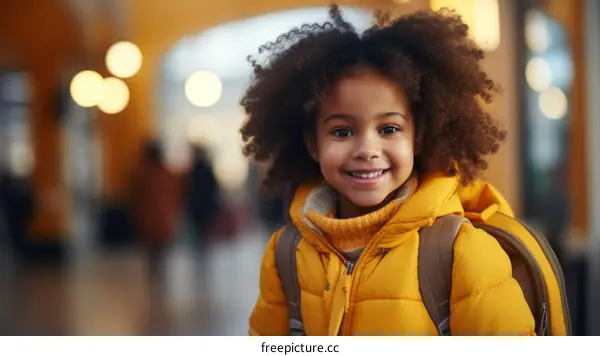 Portrait of a happy young girl smiling