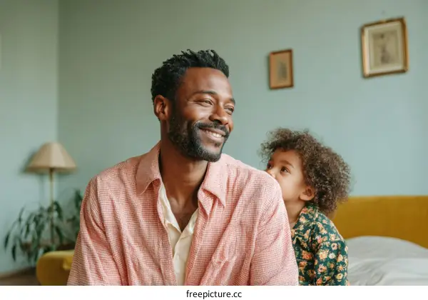 Father and Daughter in a Home Setting