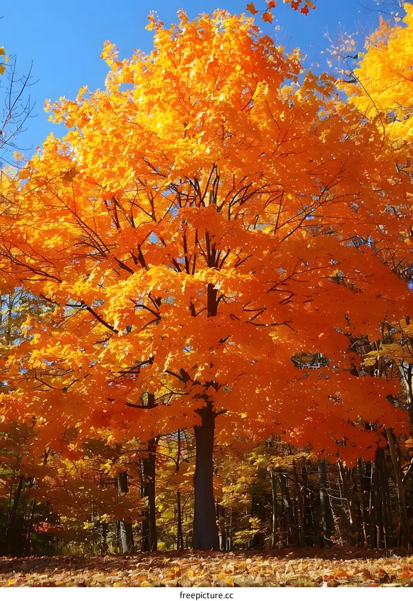 Maple tree in the fall