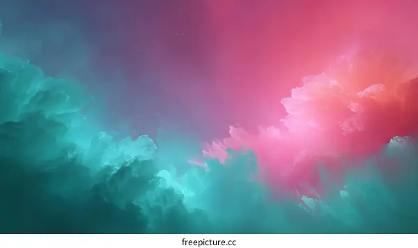 Abstract Colorful Cloudy Sky Art
