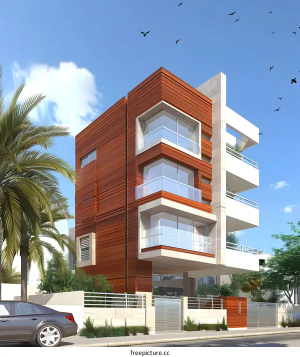 Modern Architecture House Design With Wooden Facade