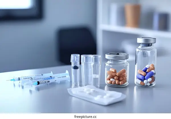 Medical Supplies on a Tabletop