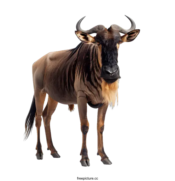 [Transparent Background PNG]portrait of a wildebeest