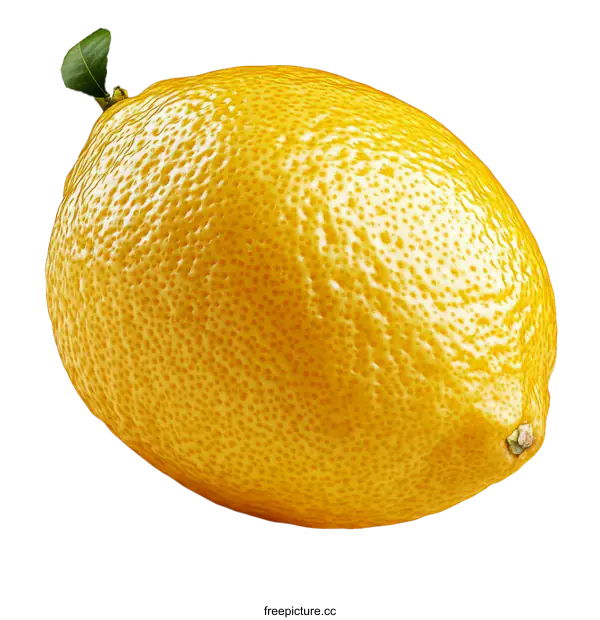 [Transparent Background PNG]Fresh Yellow Lemon Fruit Closeup