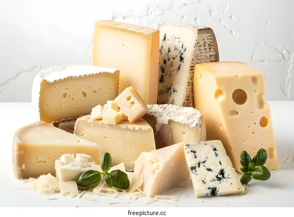 Assortment of Different Types of Cheese