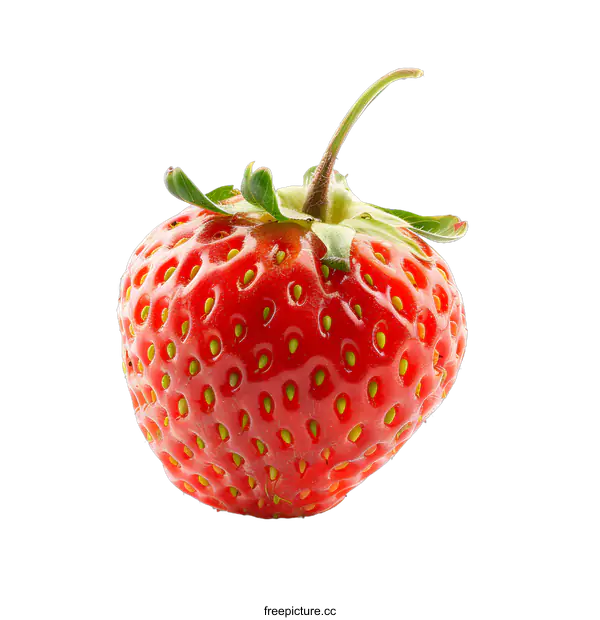 [Transparent Background PNG]Fresh Red Strawberry Isolated on White Background