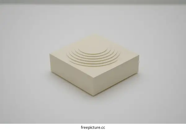 White Paper Stacked in Square Shape With a Circle Carved Out