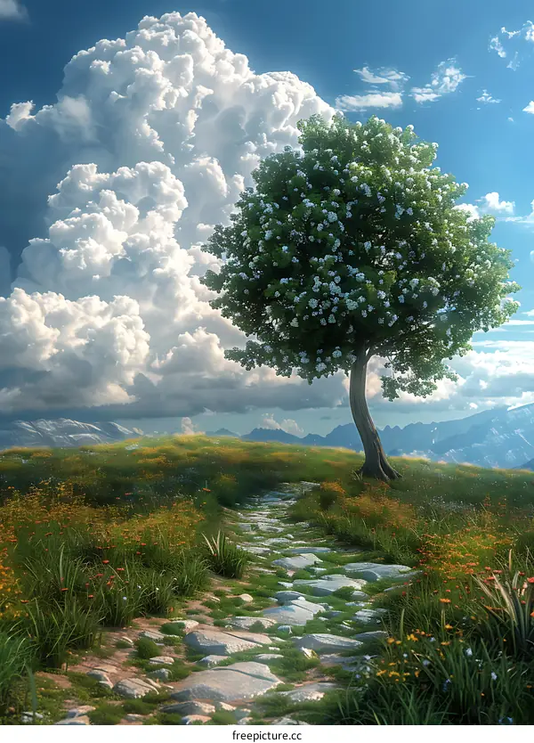 Fantasy landscape painting