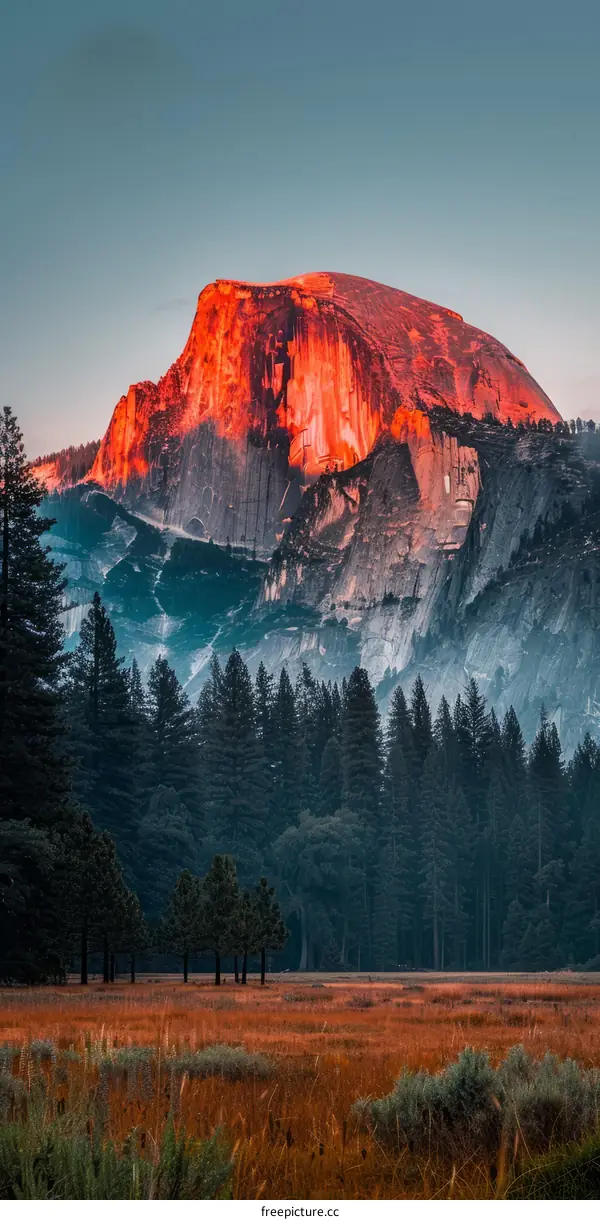 Half Dome at Sunset in Yosemite National Park
