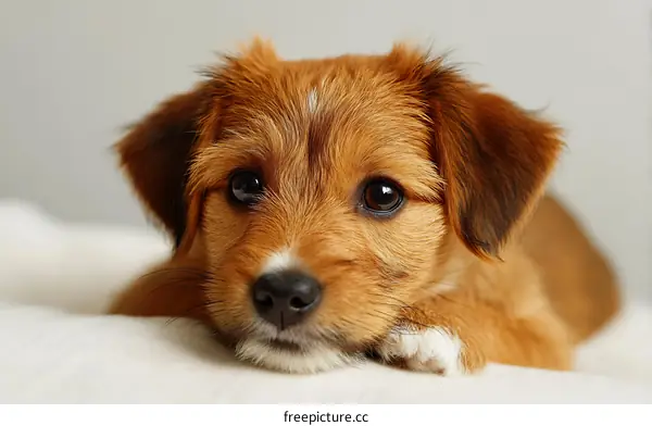 Adorable Puppy Portrait Close-up