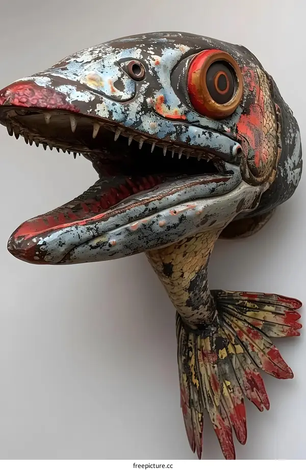 A Colorful Fish Sculpture