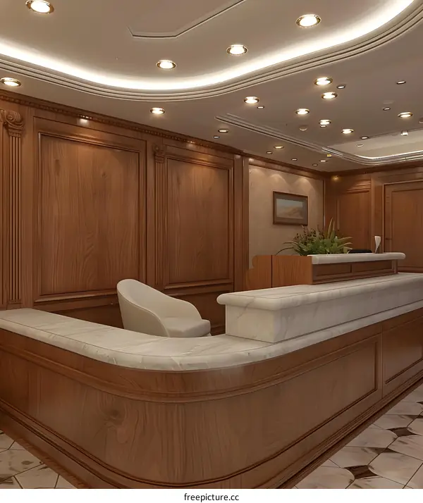 Luxury Reception Desk Interior Design