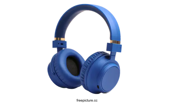 [Transparent Background PNG]Modern Blue Headphones with Stylish Design