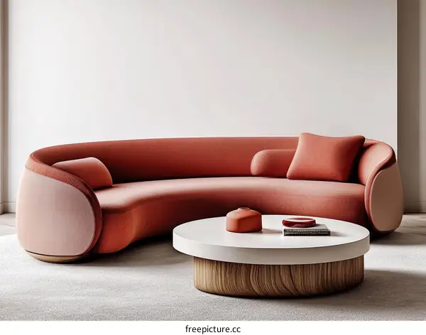 Modern Curved Sectional Sofa Design