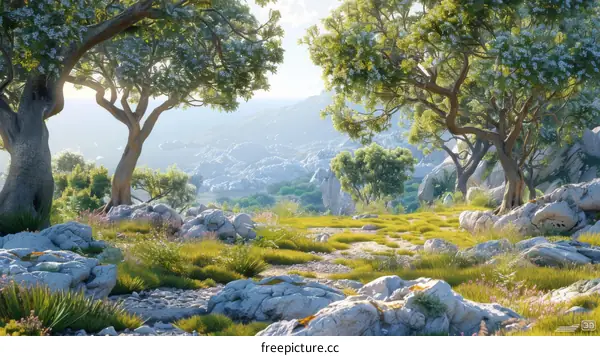 Captivating Rocky Mountain Landscape with Lush Greenery