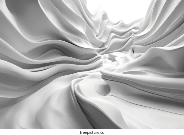 Abstract White Flowing Architecture Background