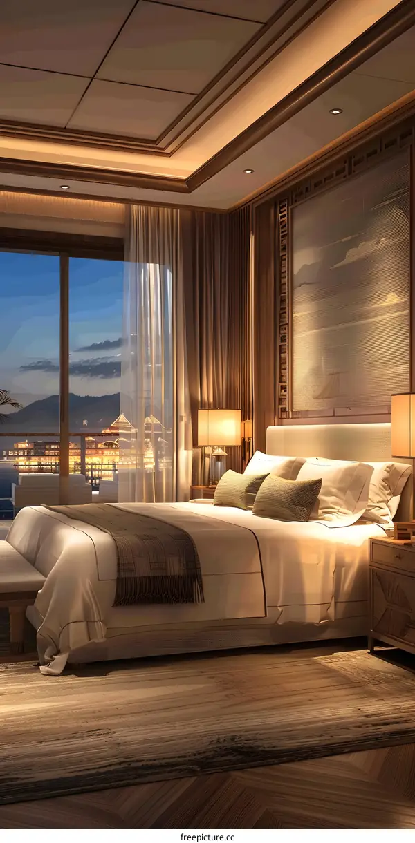 Luxury hotel room interior