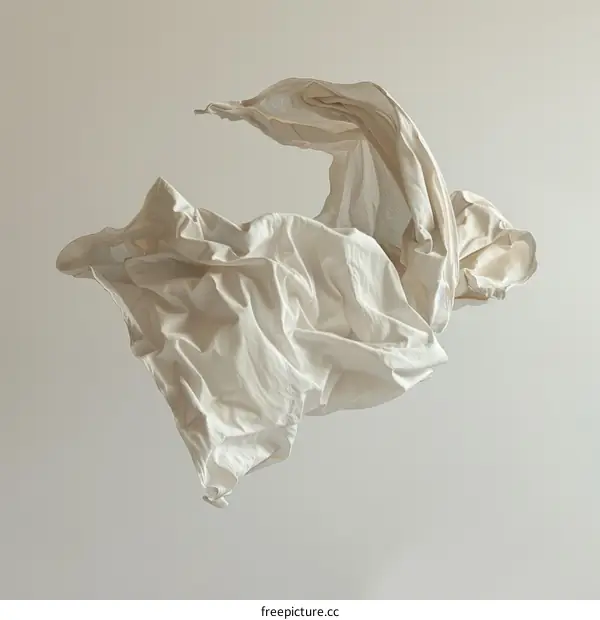 Graceful White Fabric Floating