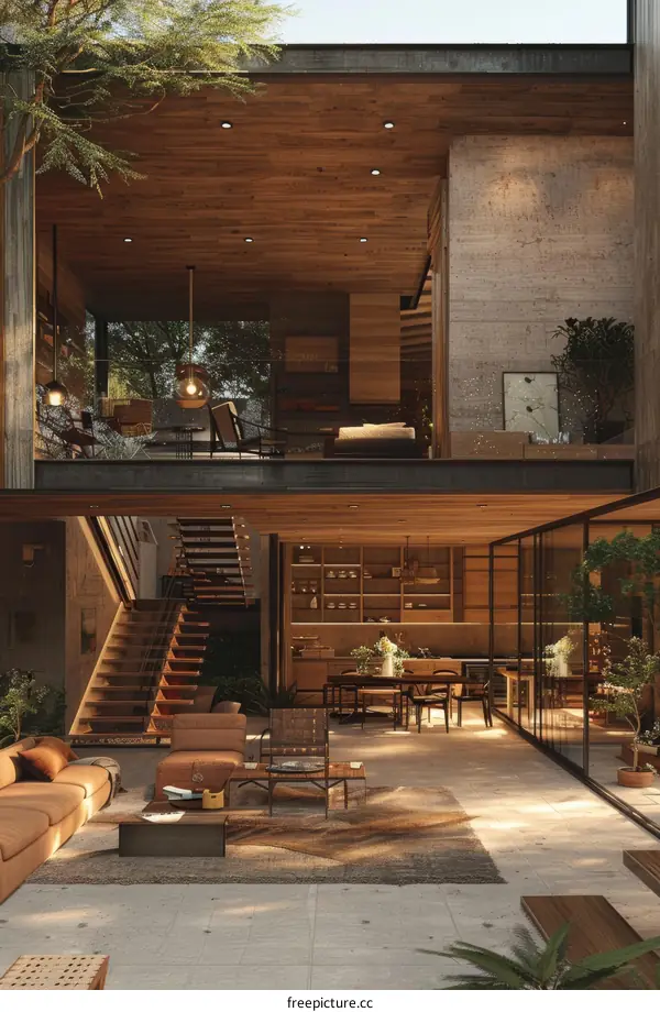 Modern Tropical House with Open Plan Living Area