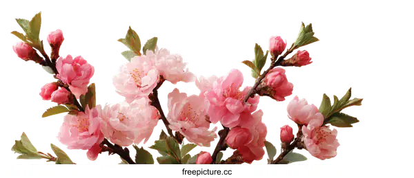 [Transparent Background PNG]Beautiful Pink Blossoms in Springtime