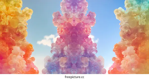 Abstract Colorful Cloud Shapes  Background
