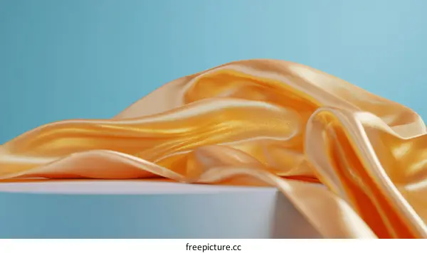 Luxury Gold Satin Fabric Drape Display