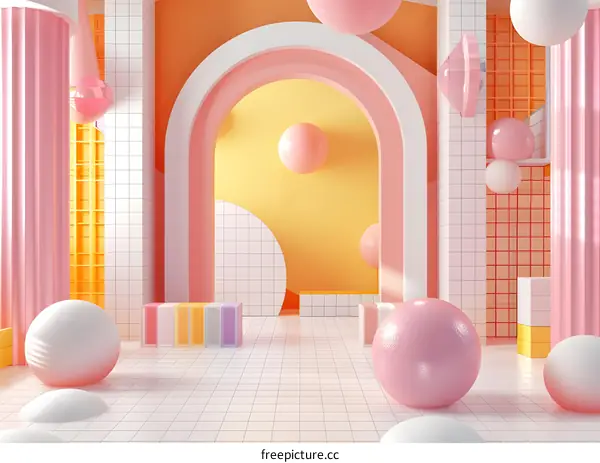 Abstract Geometric Shapes Background Design