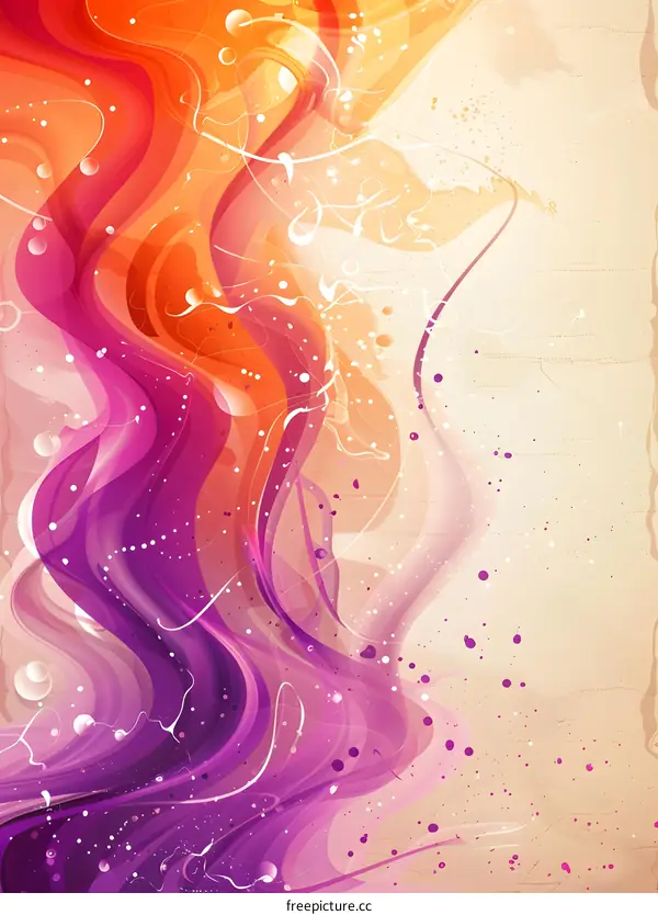 Abstract Colorful Swirls and Splashes Background