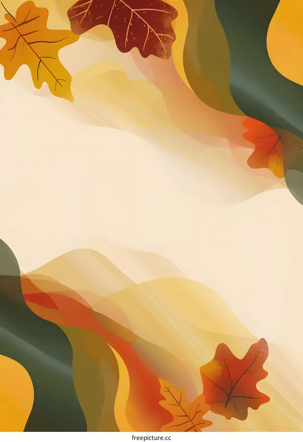 Autumn Leaves Abstract Background Design