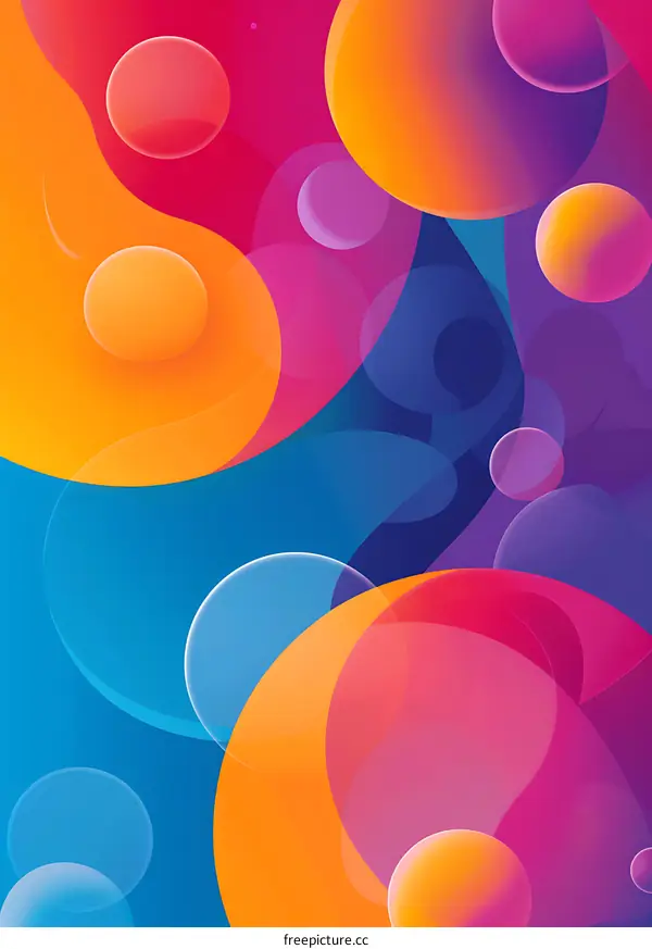 Abstract Colorful Circles Background