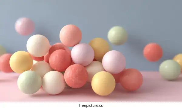 Colorful Abstract Balls Composition