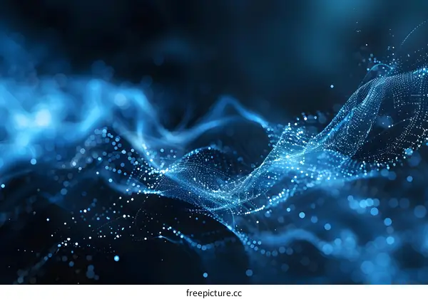 Abstract Blue Wave Background