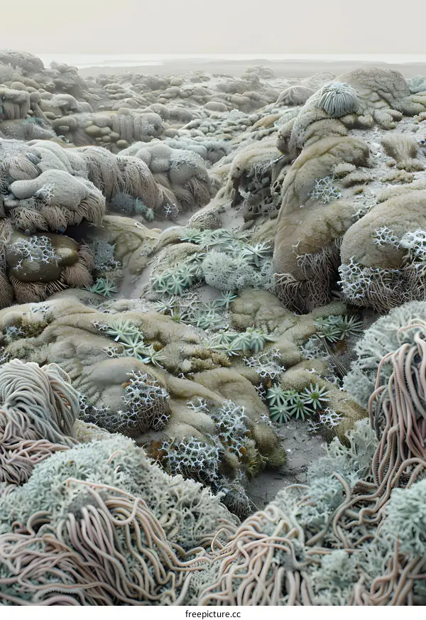 Abstract Landscape With Green Plants