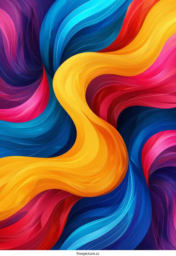 Abstract Colorful Waves: A Symphony of Color and Motion