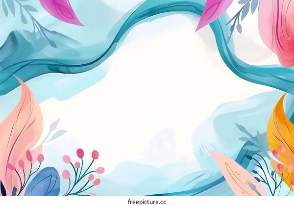 Abstract Watercolor Floral Background