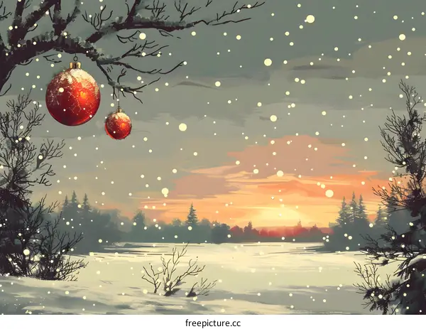 Christmas Snow Scene