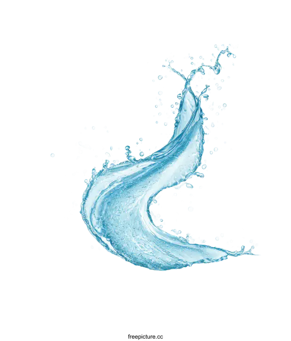 [Transparent Background PNG]Water Splashing in Motion Artwork